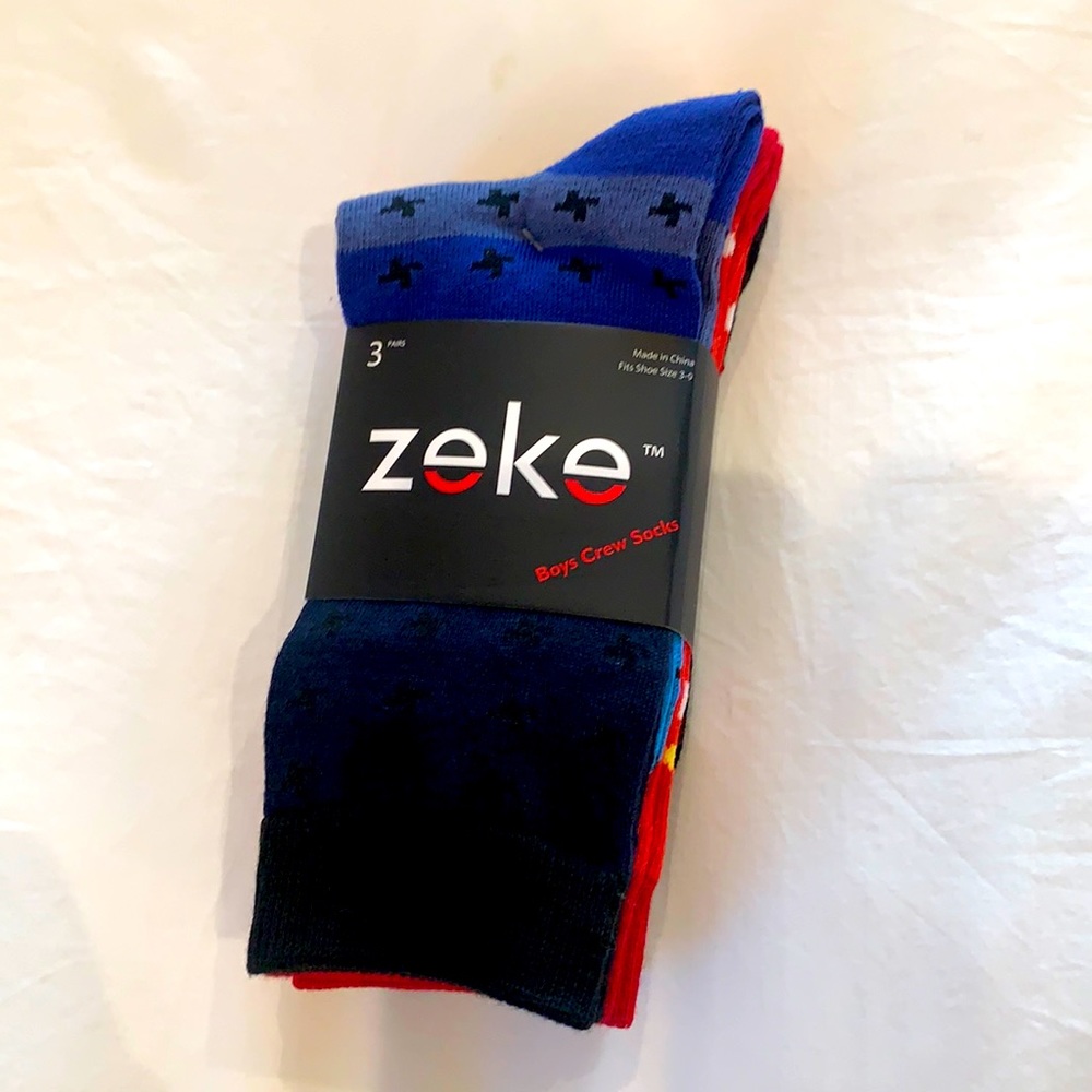 Boys Dress Socks- pack of 3 pairs - fits shoe size 3-9